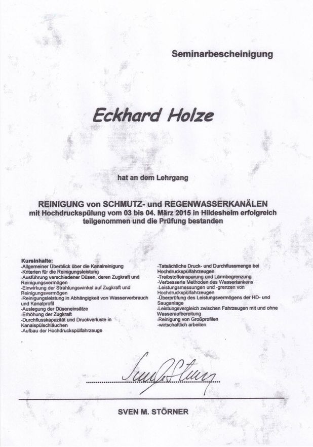 GAT mbH & Co.KG Entsorgungsfachbetrieb und Abscheidetechnik Zertifikate 12